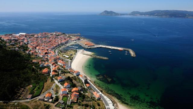 Vista aérea de Porto do Son (A Coruña)