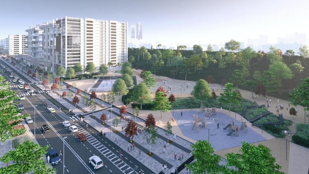 Recreación del proyecto de urbanización de Las Tablas Oeste.