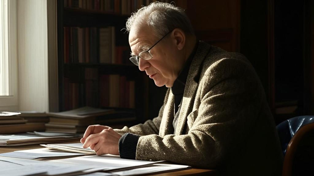 Persona mayor trabajando.