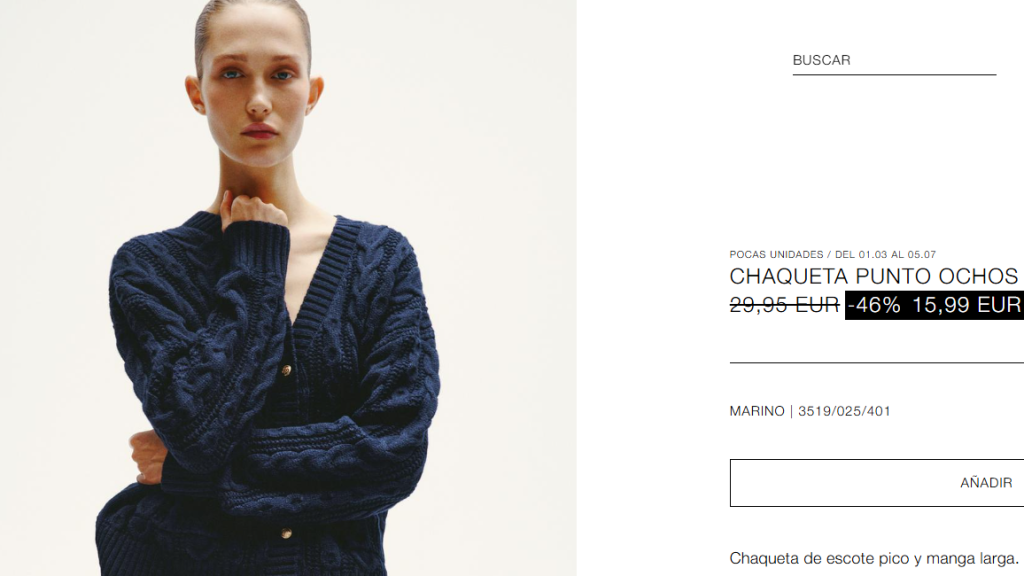 Chaqueta punto. Ref. 3519/025/401