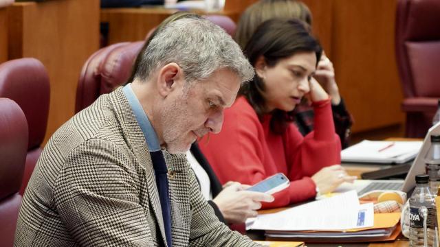 José Luis Vázquez durante la sesión de esta mañana en las Cortes