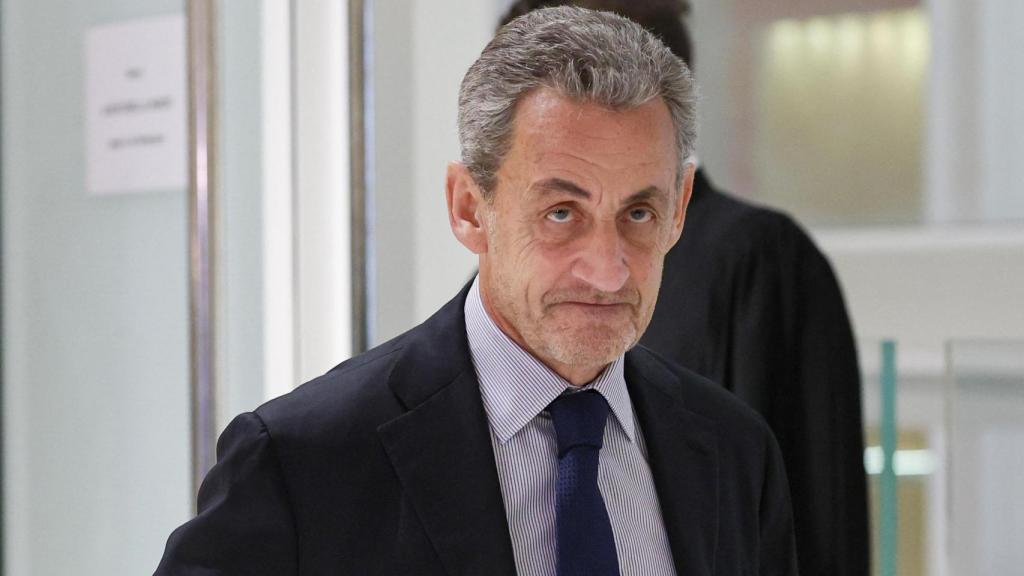 Nicolas Sarkozy, a su salida del tribunal, este jueves
