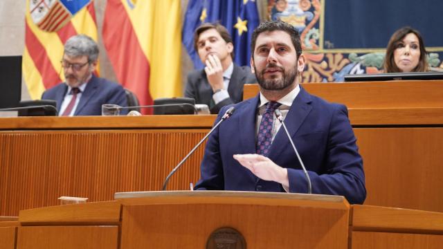 Alejandro Nolasco, este jueves en el Parlamento aragonés.