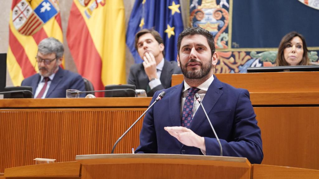 Alejandro Nolasco, este jueves en el Parlamento aragonés.