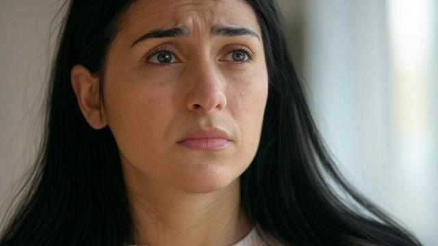 Mujer ansiosa.