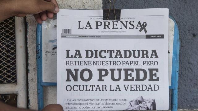 La última portada impresa de 'La Prensa' antes de que fuera confiscada por la dictadura de Daniel Ortega