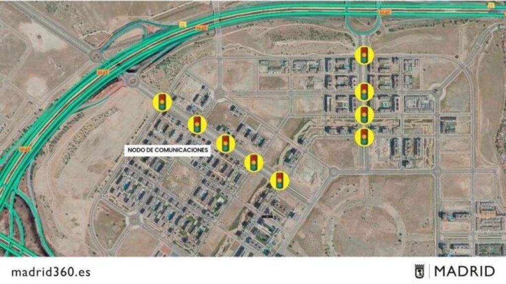 Puntos de los nuevos semáforos