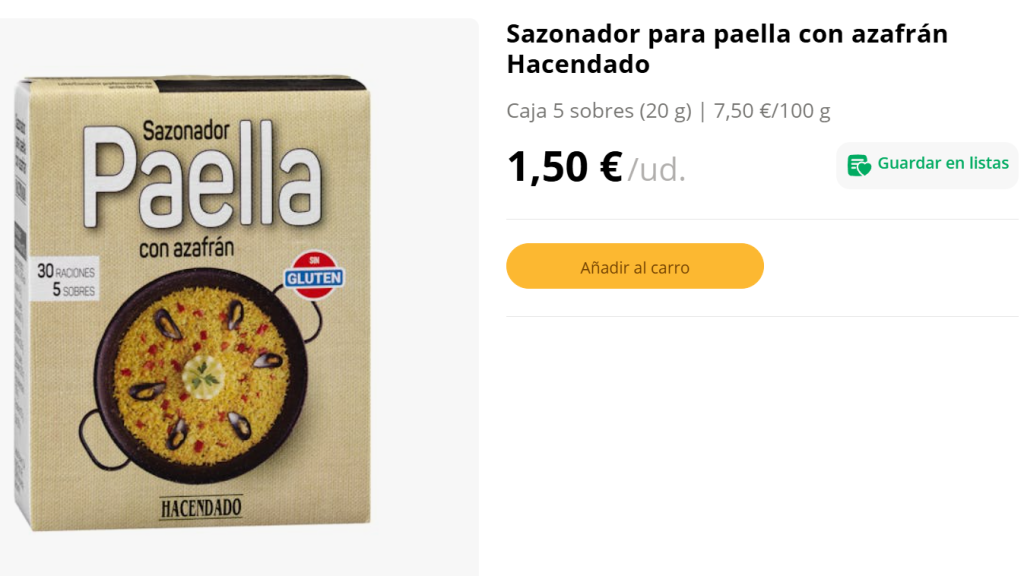 Sazonador para paella.