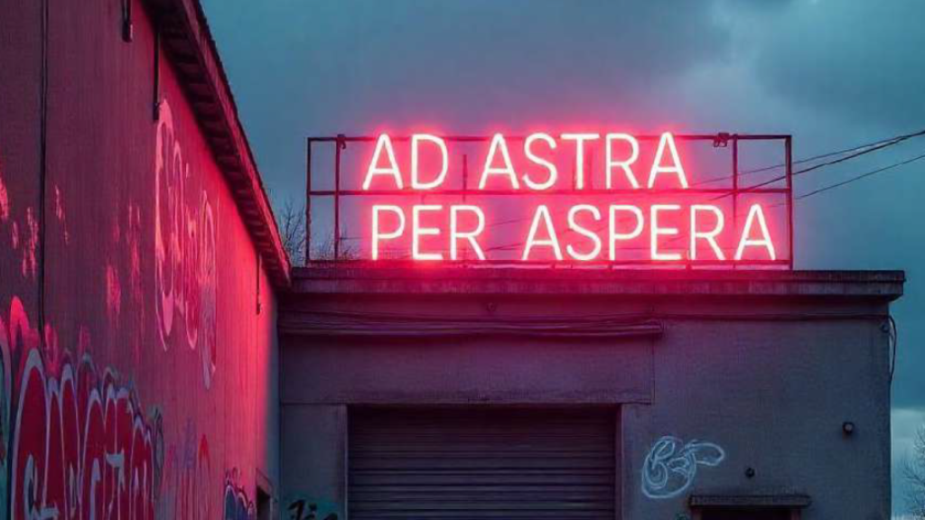 'Ad Astra, Per Aspera' (hacía las estrellas a través de las dificultades), el lema principal de este año