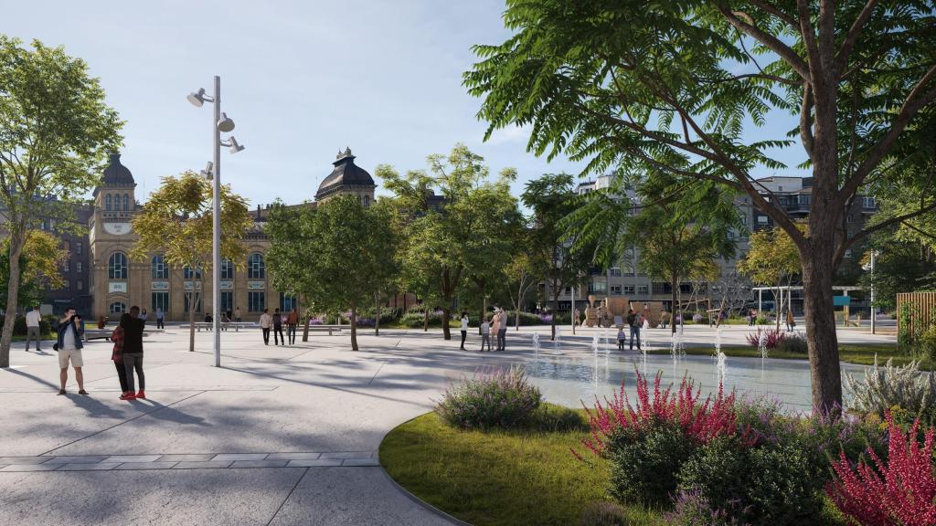 Recreación del futuro pulmón verde del Portillo.