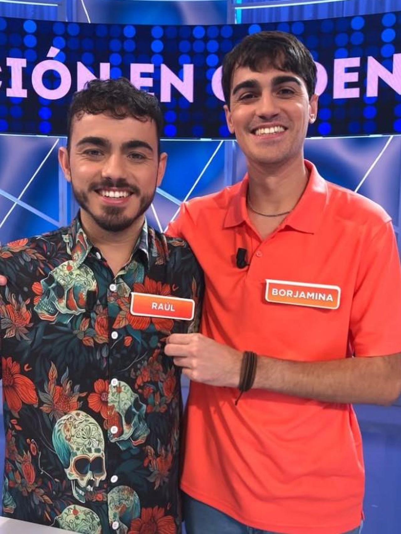 Raúl Santamaría y Borjamina, en la televisión.