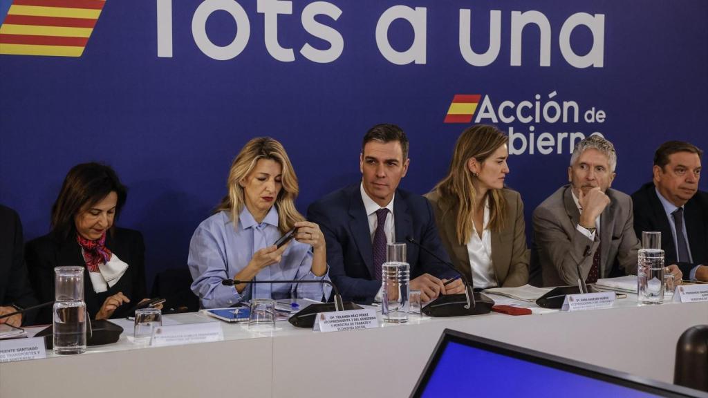 Comisión Interministerial de la dana celebrada en Valencia el pasado mes de enero. Rober Solsona / EP