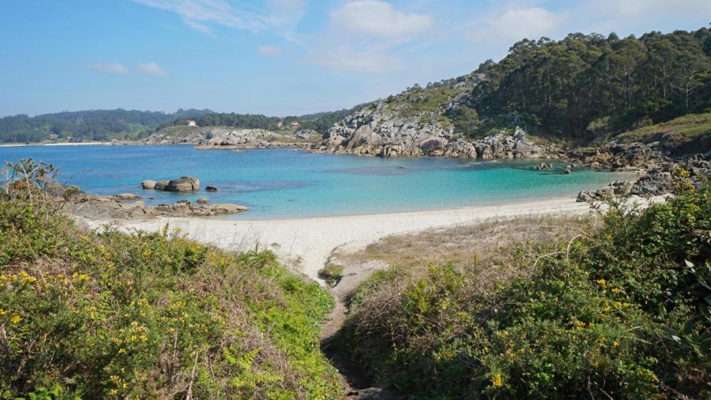 Praia de Lagoelas, en Cangas do Morrazo (Pontevedra)