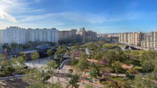 Recreación del parque del Portillo.