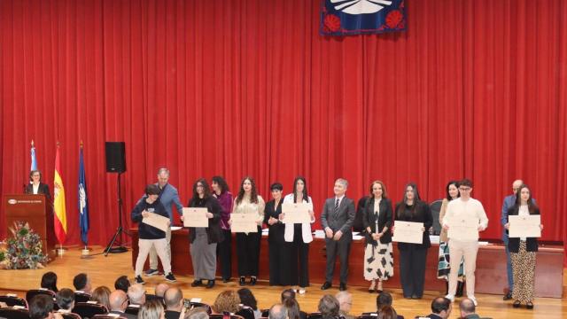 Entrega de premios esta mañana en el Paraninfo.