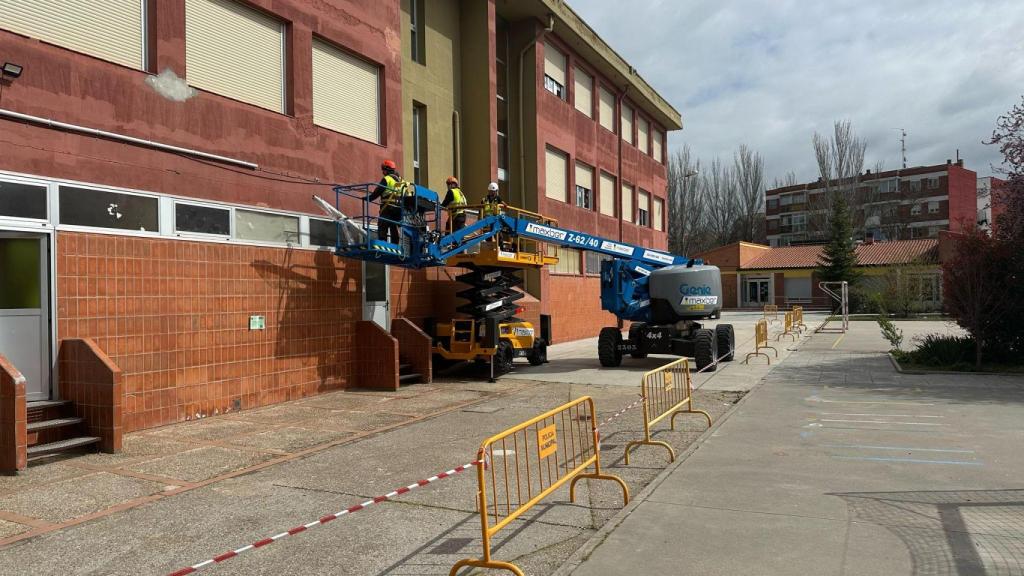 Los trabajos en el Colegio Antonio Machado de Valladolid