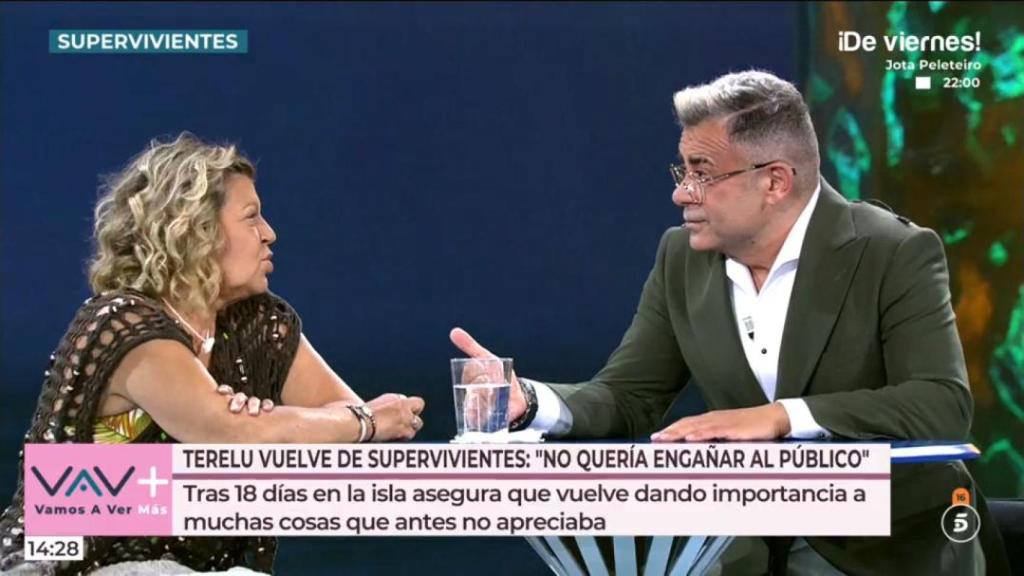 Terelu Campos y Jorge Javier, en la gala de 'Supervivientes'