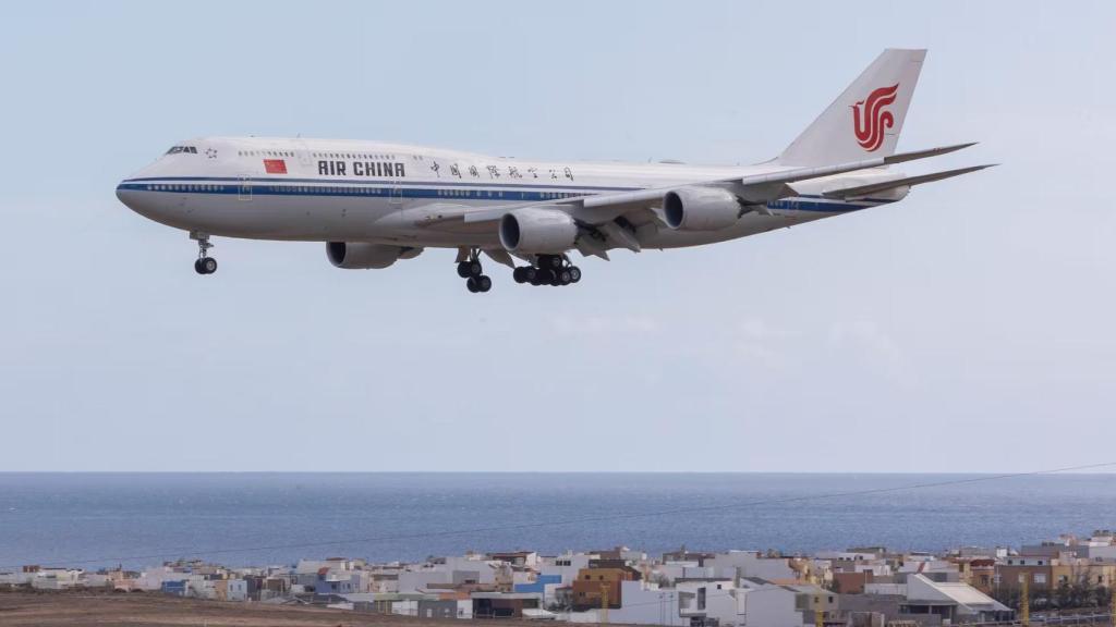 Boeing 747 de Air China en el que el presidente de la República Popular China, Xi Jinping, llegaría hace unos meses para realizar una visita privada a Gran Canaria.