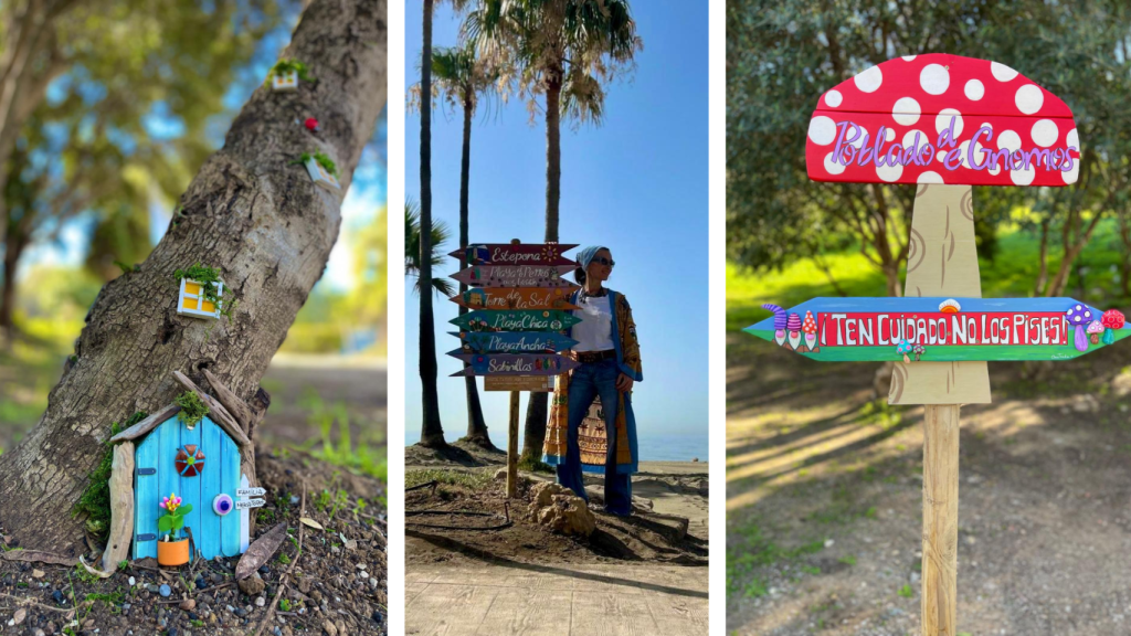 Ana, la artista que da color y fantasía a Casares.