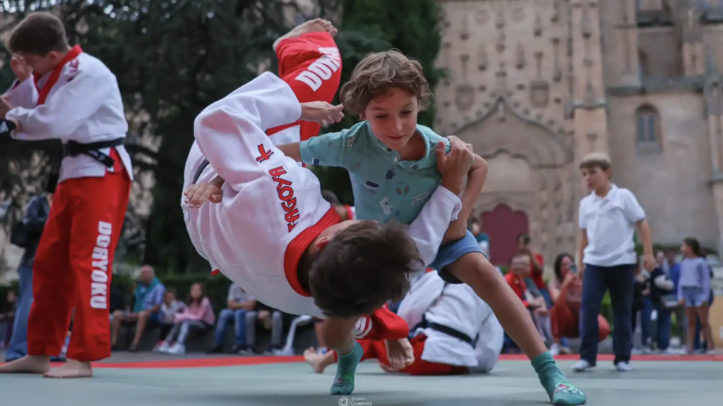 Exhibición de Judo en la Plaza de Anaya
