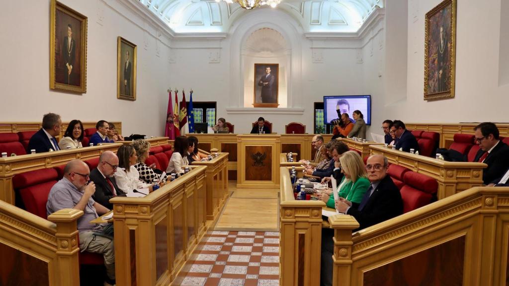 Imagen del pleno municipal celebrado este viernes en Toledo.