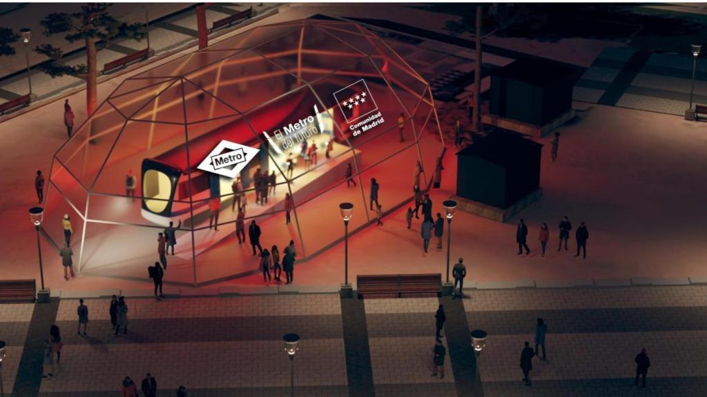 Render de la exposición que, a partir de este martes, se inaugura en Plaza de Colón.