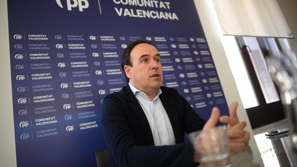 Juanfran Pérez Llorca, en un momento de la entrevista. Kike Taberner