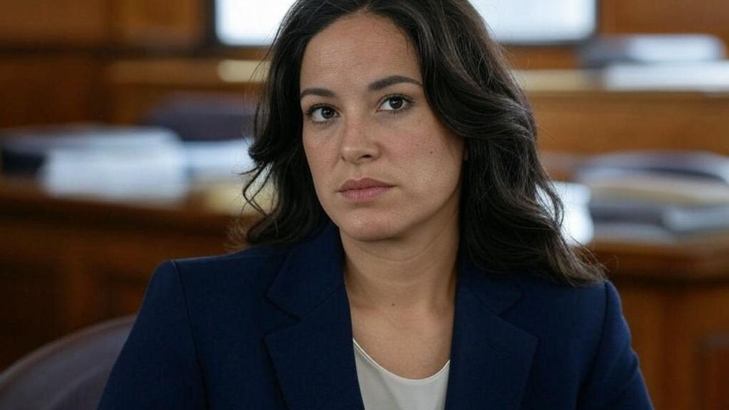 Mujer en el Tribunal Superior de Justicia.