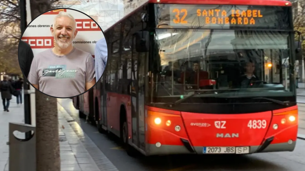 Raúl Cabeza, representante de CC. OO. en el comité del bus urbano.