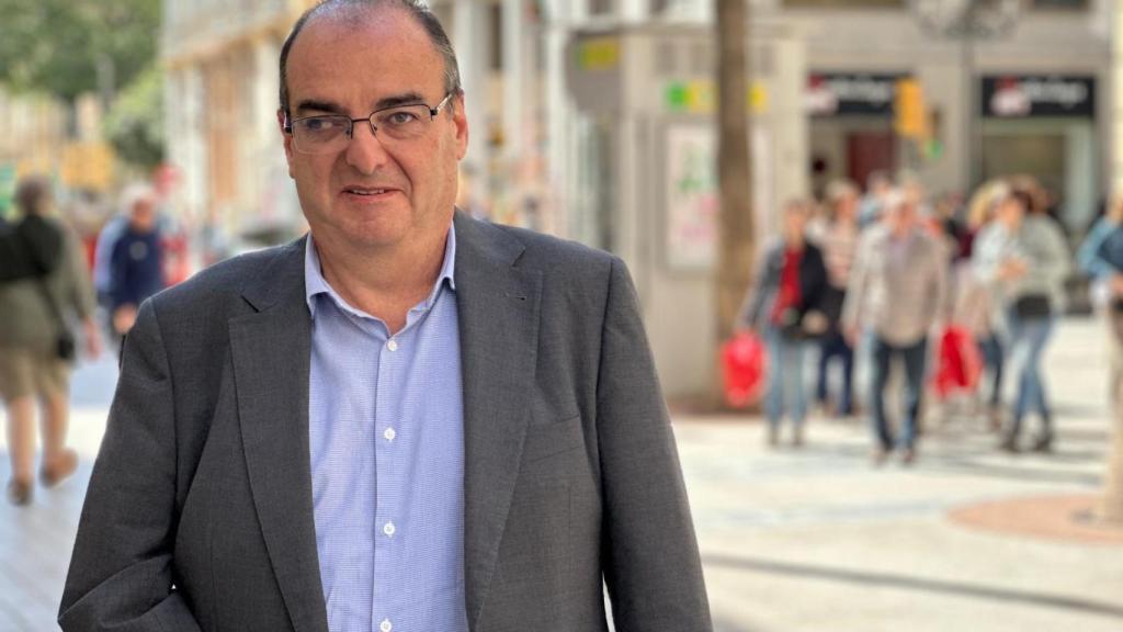 Francisco López Aguado tras la entrevista con EL ESPAÑOL de Málaga.