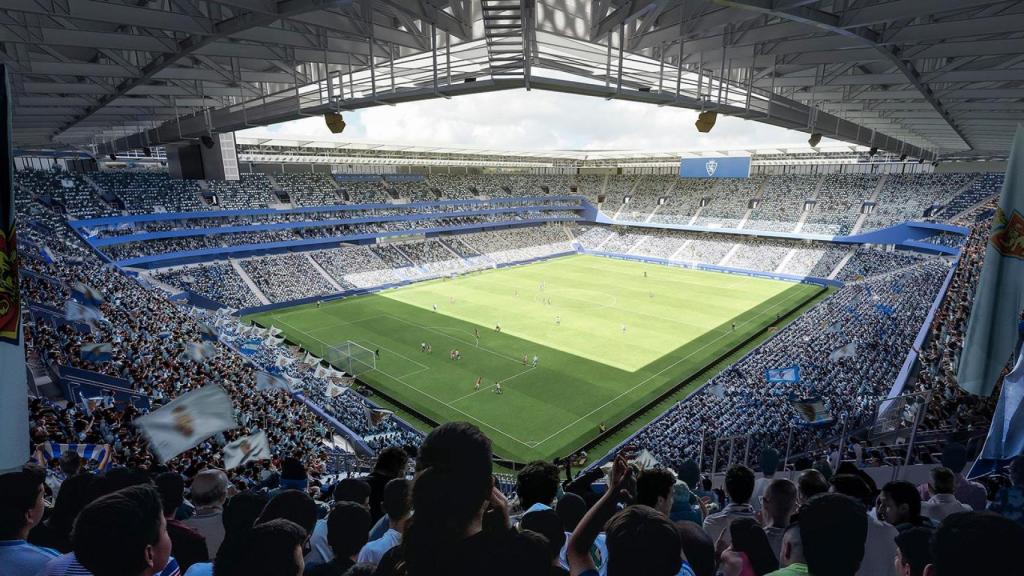 Recreación de la nueva Romareda.