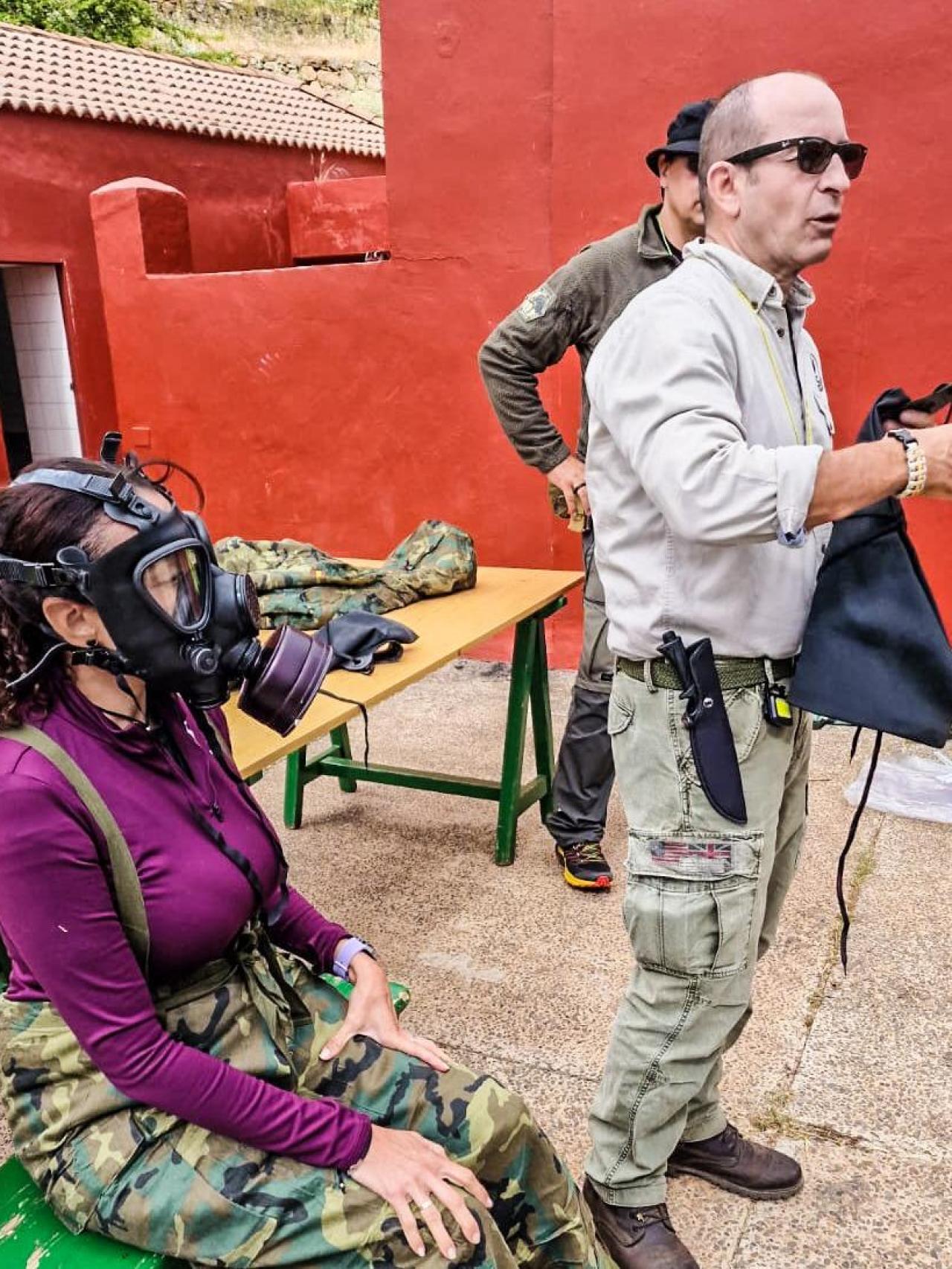 El teniente coronel Manuel Cámara, durante un curso de preparación para catástrofes.