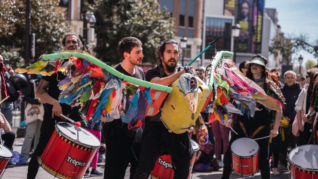 Nauta en uno de sus espectáculos callejeros.