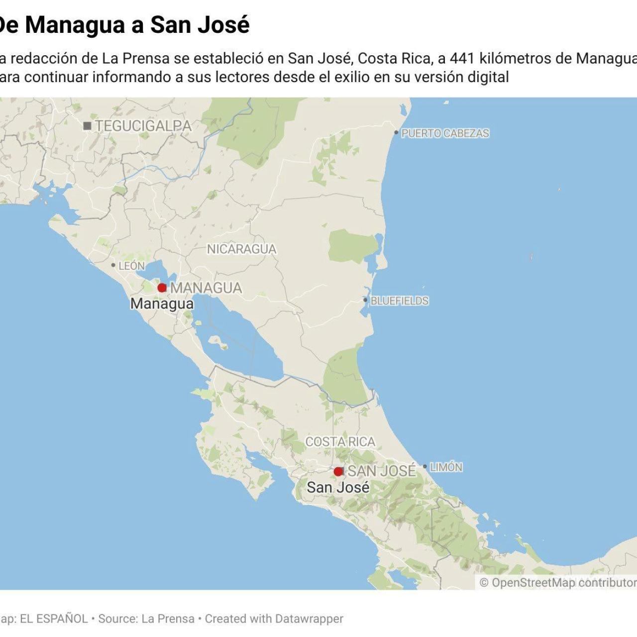 Nicaragua está ubicada en Centroamérica.