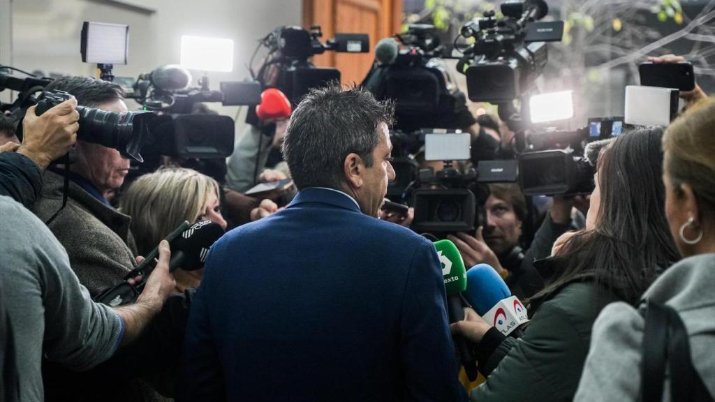 El presidente de la Generalitat, ante los medios. Jorge Gil / Europa Press