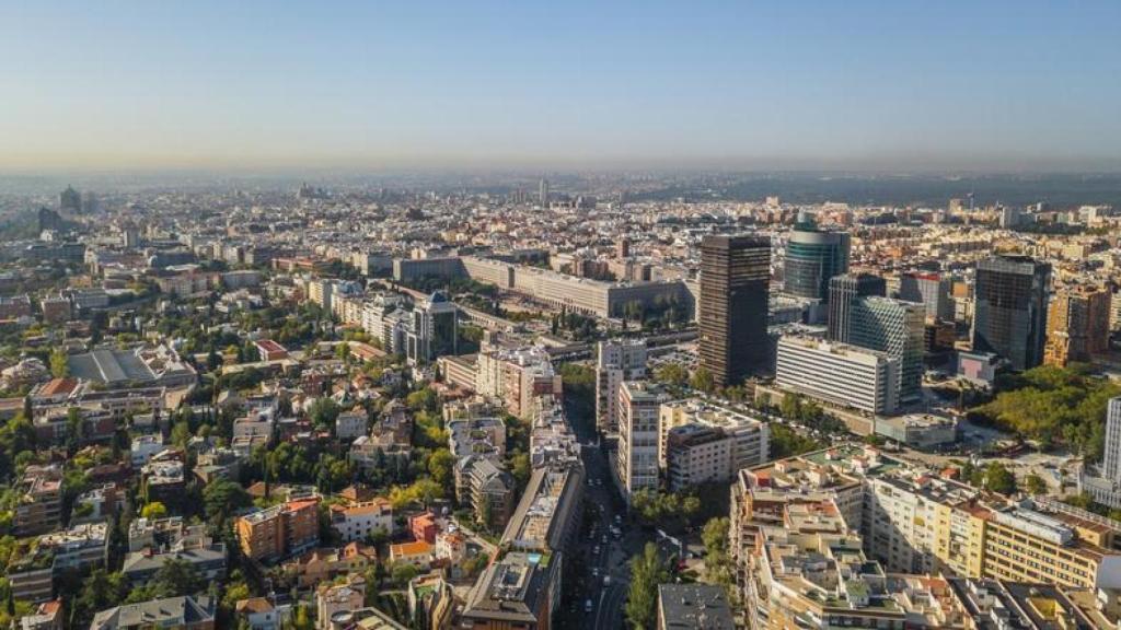 Vista aérea de Madrid.