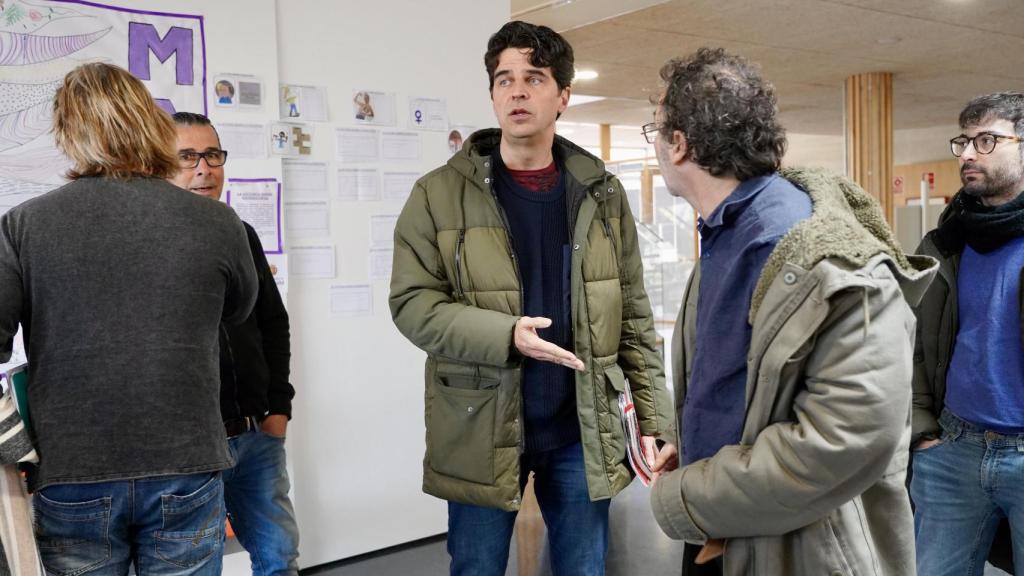 El coordinador de IU CyL, Juan Gascón, durante la asamblea de este sábado