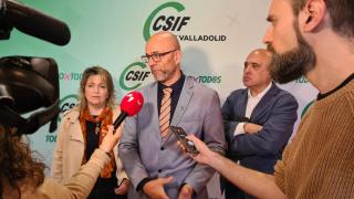 El presidente del Colegio Oficial de Psicología, David Cortejoso, durante su intervención de este sábado