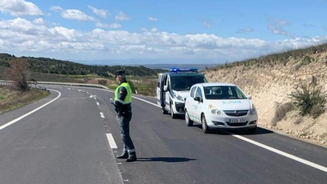 Lugar del siniestro, carretera A-129 de Villamayor de Gállego (Zaragoza)