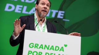 El ministro de Transportes, Óscar Puente, este sábado en la inauguración del Congreso del PSOE de Granada.