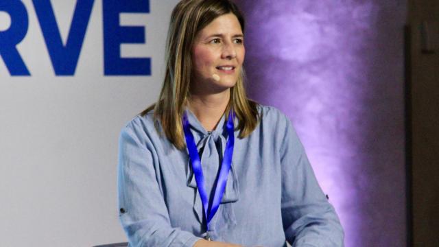 Carolina Agudo durante su intervención en la Interparlamentaria popular.