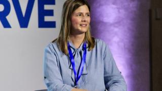 Carolina Agudo durante su intervención en la Interparlamentaria popular.