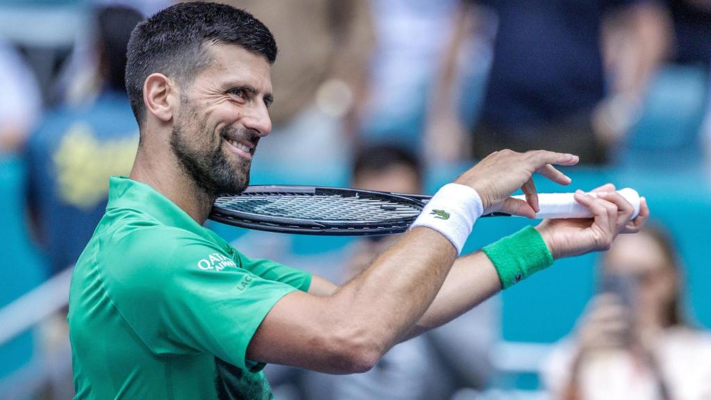 Djokovic su victoria ante Dimitrov en las semifinales del Masters 1000 de Miami.