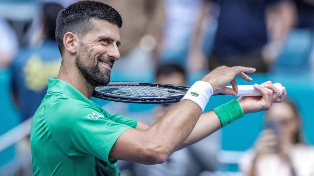 Djokovic su victoria ante Dimitrov en las semifinales del Masters 1000 de Miami.