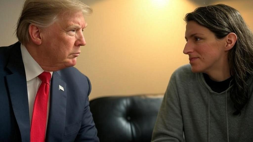 Fotomontaje de Donald Trump y Lia Thomas