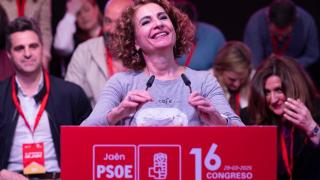 La vicepresidenta María Jesús Montero, este sábado durante el Congreso del PSOE de Jaén.