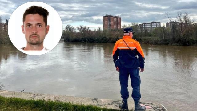 Un miembro de Protección Civil de Valladolid que trabaja en el dispositivo de búsqueda de Alejandro Aranda