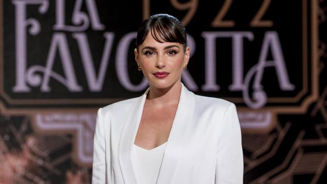 Andrea Duro en la rueda de prensa de 'La Favorita 1922'.