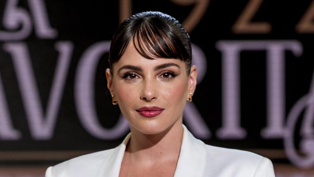 Andrea Duro en la rueda de prensa de 'La Favorita 1922'.