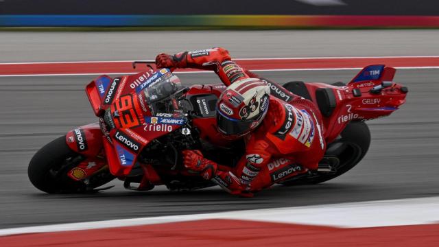 Marc Márquez durante la warm-up del GP de Las Américas.